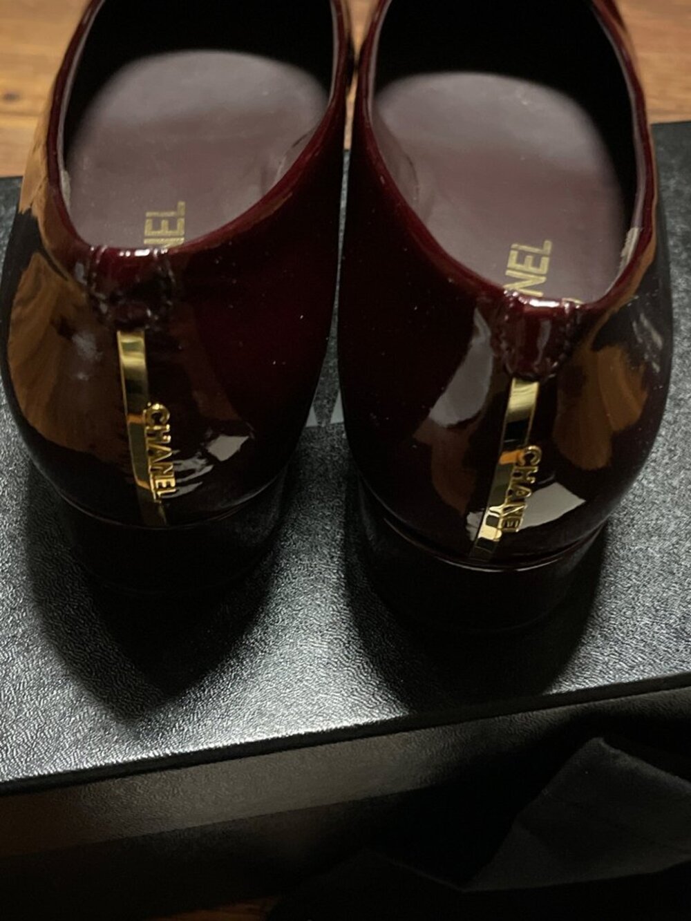Chanel Patent Leather Ballet Shoes Flat Rare Vintage 41 EUR 11 US New In Box - Picture 15 of 16